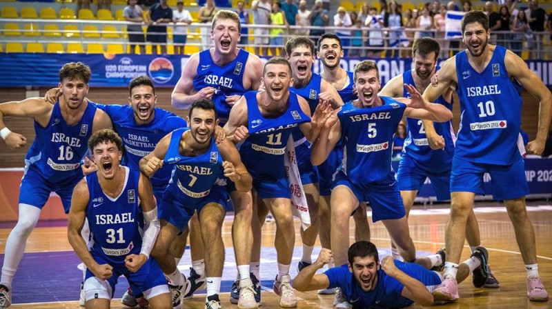 Izraēlas U20 valstsvienības basketbolisti. Foto: FIBA