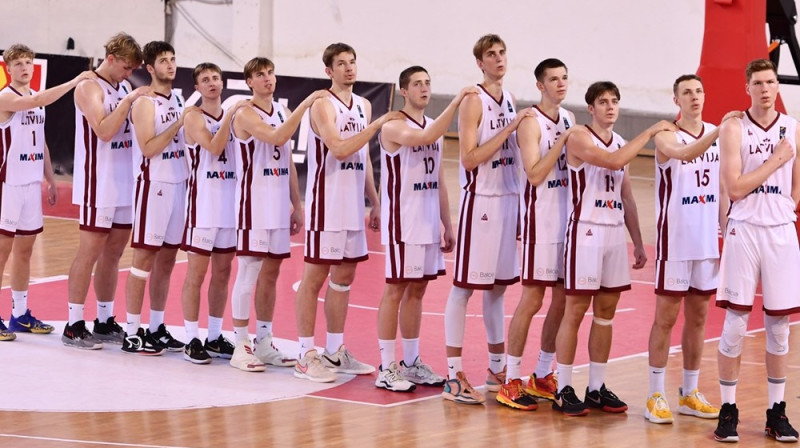 Latvijas U20 basketbolisti. Foto: FIBA