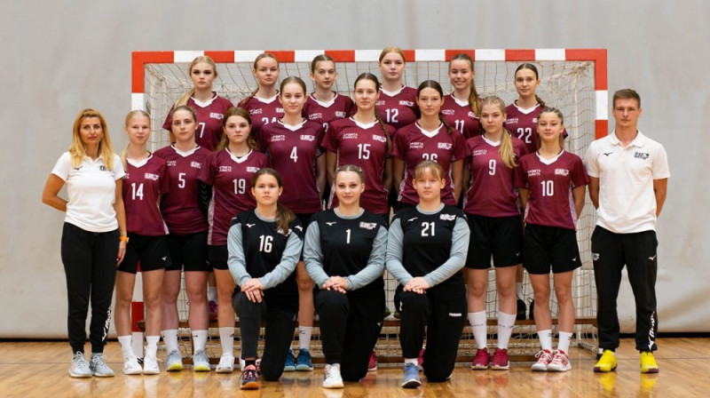 Latvijas U17 komanda. Foto: Latvijas Handbola federācija.
