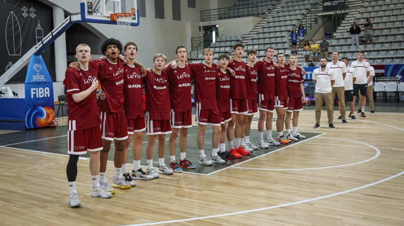 Latvijas U18 izlase. Foto: FIBA