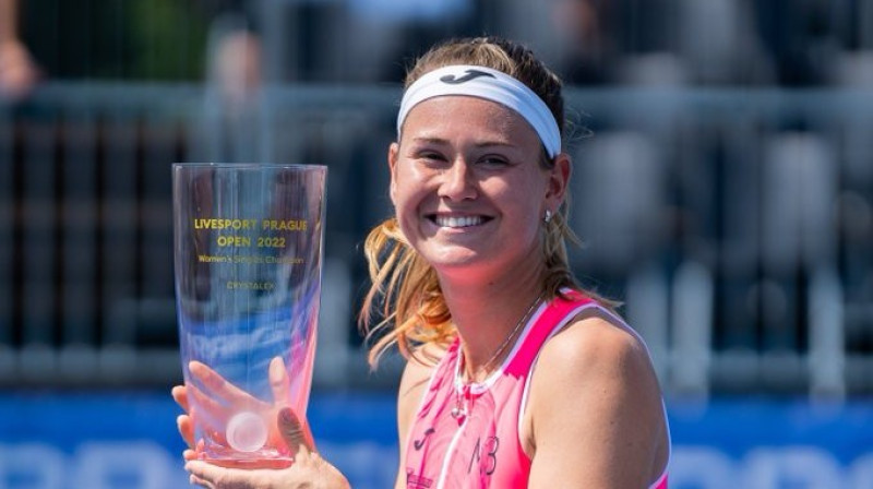 Marija Bouzkova triumfēja 2022. gada Prāgas "WTA 250". Foto: WTA