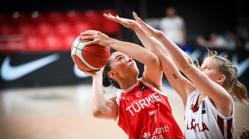 Nikola Priede 2023. gada 1. augustā. Foto: FIBA