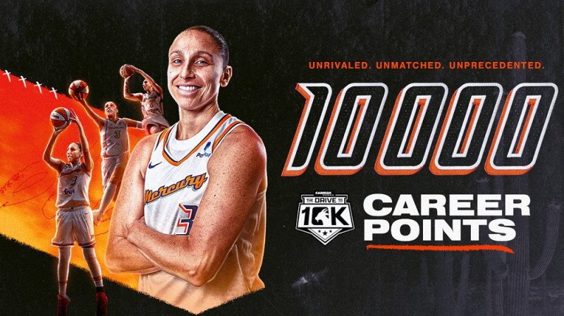 Daiana Taurasi: 10 024 punkti WNBA pamatturnīrā. Foto: Phoenix Mercury