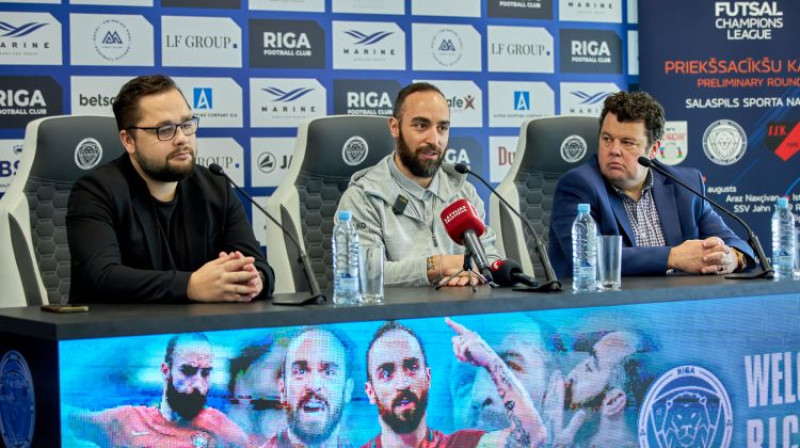 Krišs Upenieks, Rikardinju un Mārtiņš Petrovs. Foto: Igors Timofejevs/Riga FC