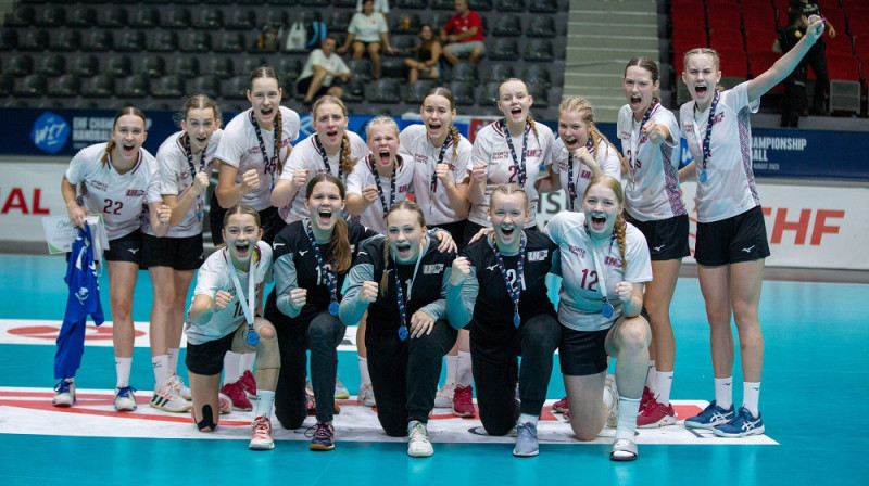 Latvijas U17 komanda. Foto: Latvijas Handbola federācija.