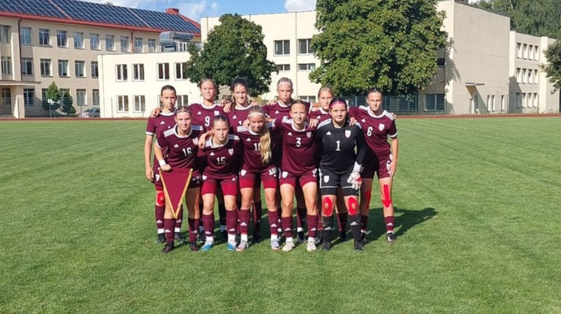 Latvijas U15 izlase. Foto: LFF