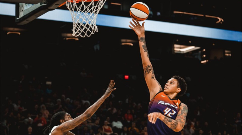 Britnija Grainere 2023. gada 27. augustā. Foto: Phoenix Mercury