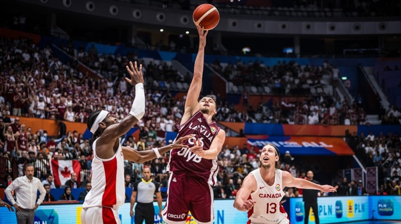 Kristers Zoriks 2023. gada 29. augustā. Foto: FIBA