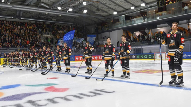 Ruānas "Dragons" hokejisti. Foto: Stéphane Heude/Dragons de Rouen