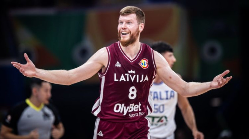 Dāvis Bertāns. Foto: FIBA