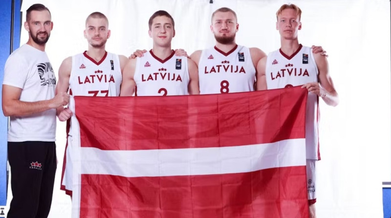 Latvijas U23 izlase 3x3 basketbolā. Foto: nationsleague.fiba3x3.com