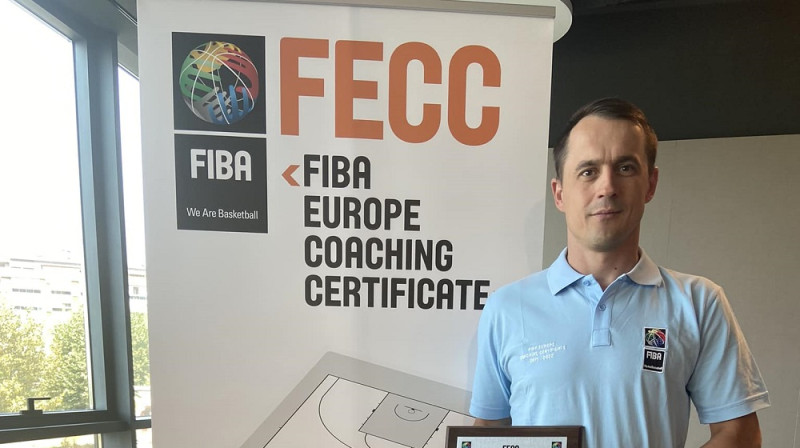 Uldis Švēde 2022. gada jūlijā absolvēja FIBA rīkotā FECC programmu. Foto: no personīgā arhīva