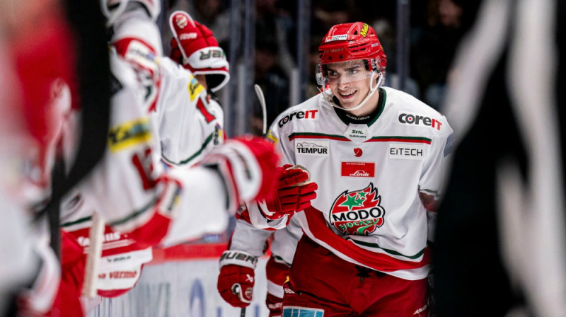 Kristiāns Rubīns. Foto: MoDo Hockey