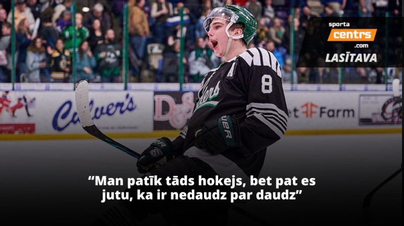 Martins Laviņš. Foto: Cedar Rapids RoughRiders