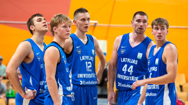 "Latvijas Universitātes" basketbolisti. Foto: LU basketbols
