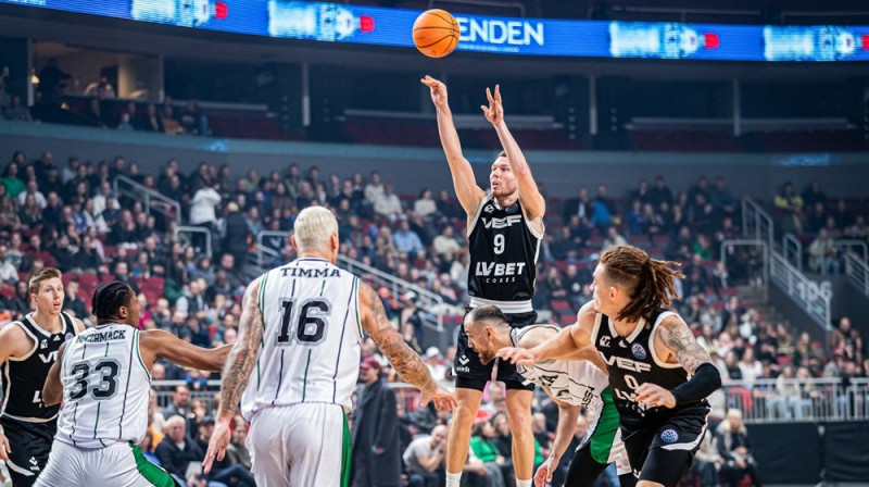 Dairis Bertāns 2023. gada 17. oktobrī. Foto: Basketball Champions league