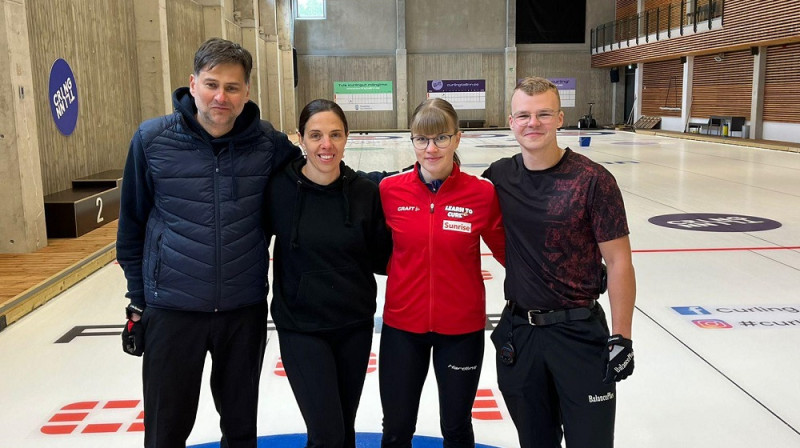 Latvijas komanda. Foto: curling.lv