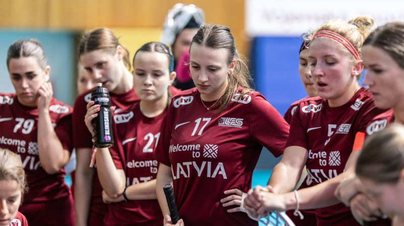 Latvijas izlase, foto: Floorball.lv