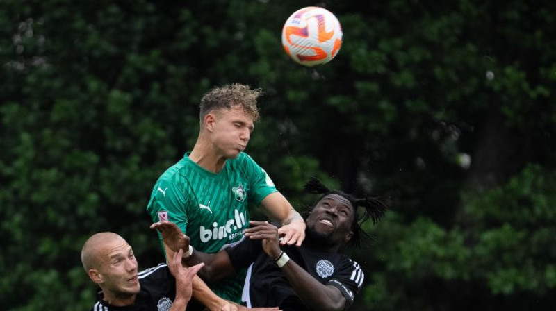 Iļja Korotkovs pret "Liepāju". Foto: Kristians Putniņš/FK "Auda"