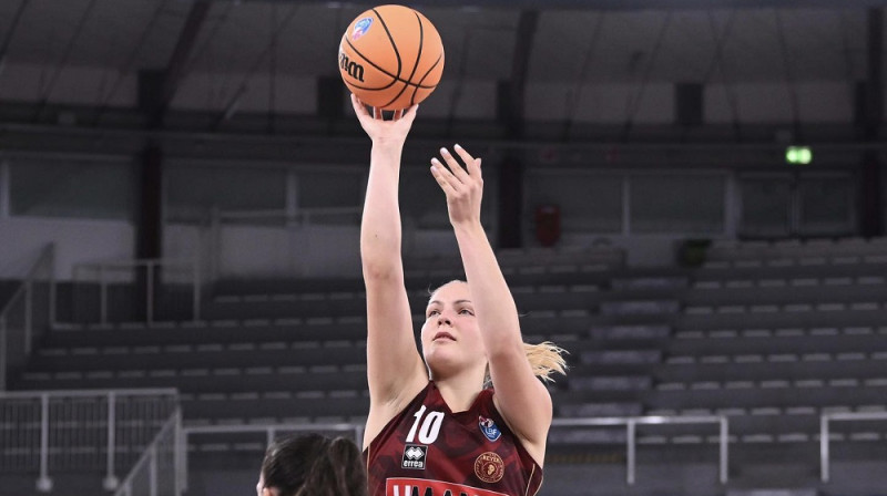 Laura Meldere 2023. gada 15. oktobrī Brešā. Foto: Reyer Venezia