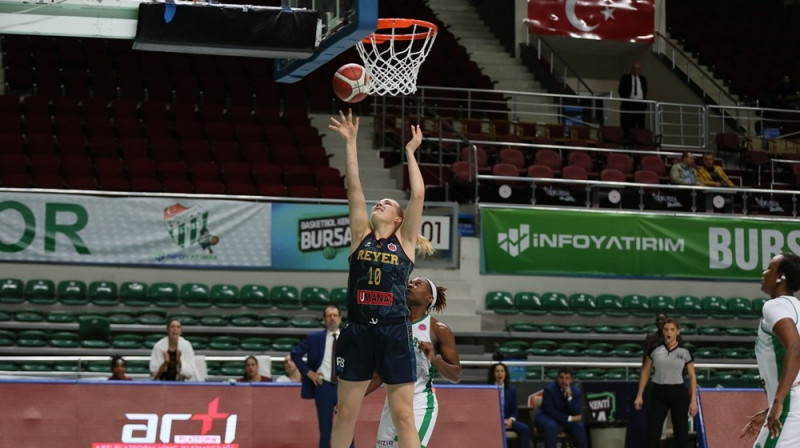 Laura Meldere 2023. gada 26. oktobrī. Foto: EuroCup Women