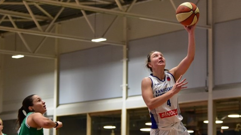 Paula Strautmane spēlē pret "Panathinaikos". Foto: EuroCup Women