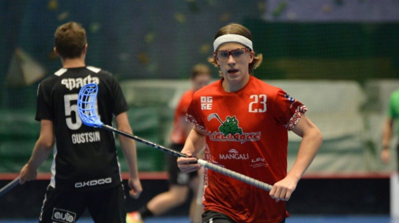 Kārlis Stukāns (Lielvārde/Fat Pipe). Foto: floorball.lv