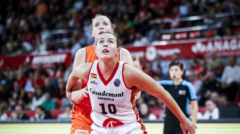 Aleksa Gulbe 2023. gada 31. oktobrī. Foto: EuroLeague Women