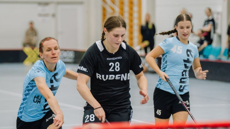 Marta Lība Zameca (#28). Foto: floorball.lv