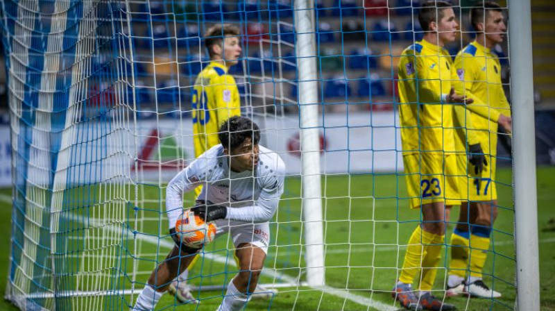 Luiss Iveriko mirkli pēc izlīdzinājuma vārtiem. Foto: Zigismunds Zālmanis/Riga FC