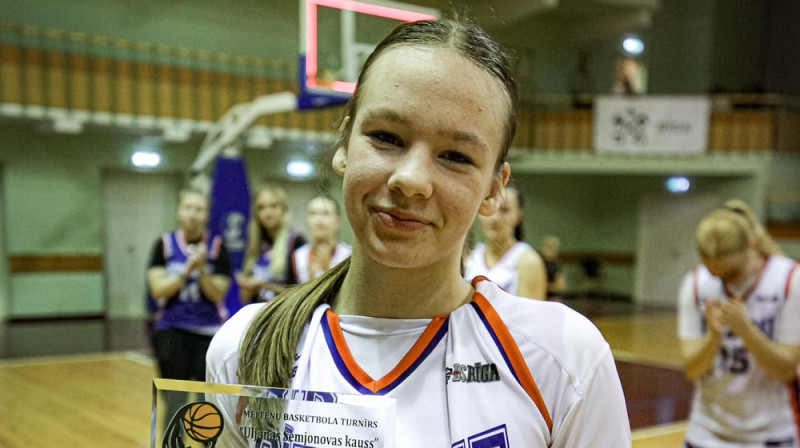 Līva Hermane 2023. gada 29. oktobrī. Foto: BS Rīga basketball girls