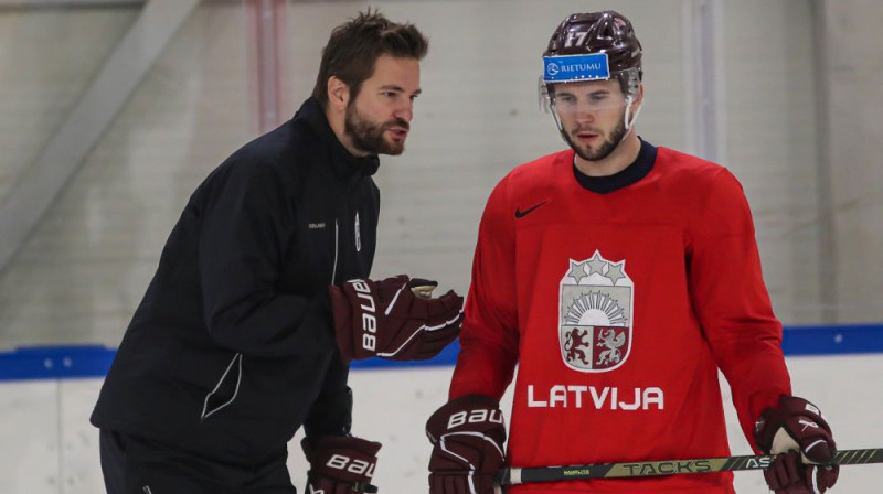 Lauris Dārziņš un Mārtiņš Dzierkals. Foto: Guntis Lazdāns/LHF