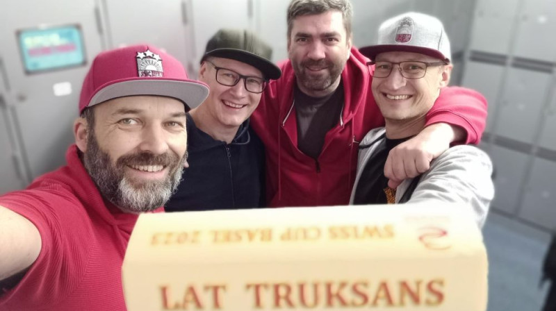 Latvijas vīriešu kērlinga izlase. Foto: CC RIGA/Team Truksans