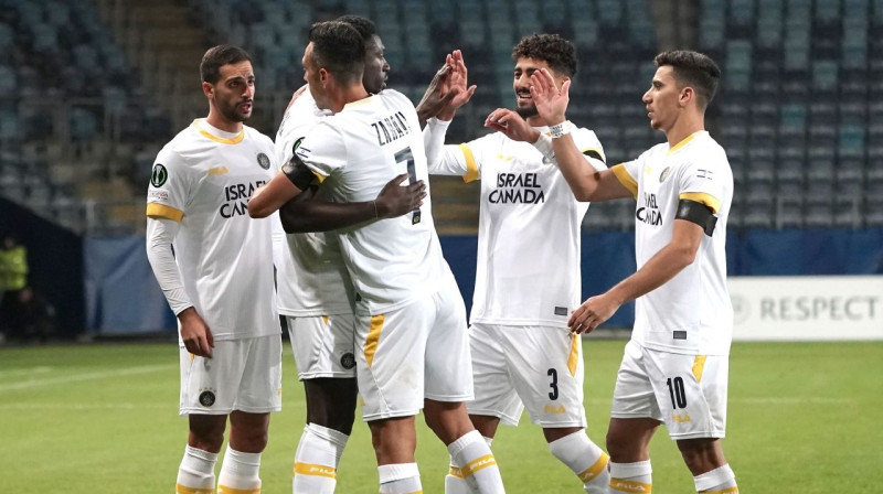 Telavivas "Maccabi" futbolisti. Foto: Janek Skarzynski/AFP/Scanpix