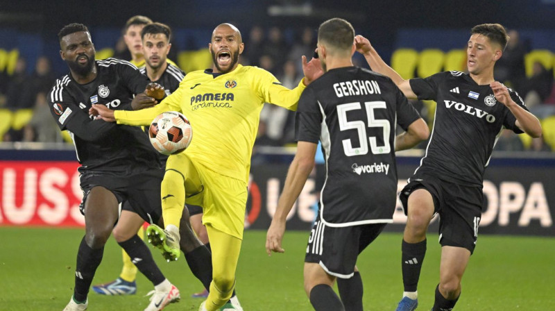 Mirklis no "Villarreal" un Haifas "Maccabi" spēles. Foto: Andreu Esteban/EPA/Scanpix