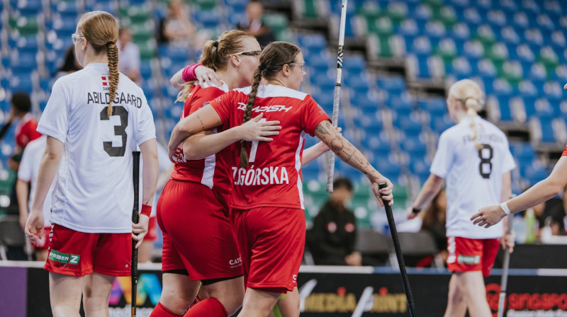 Polijas izlase apliecināja favorītu statusu mačā ar Dāniju, foto: IFF Floorball