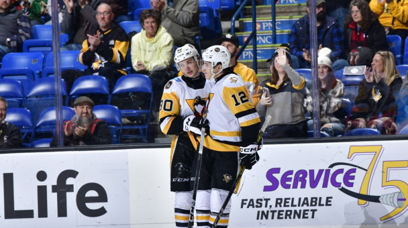 Raivis Ansons (no labās). Foto: Wilkes-Barre/Scranton Penguins