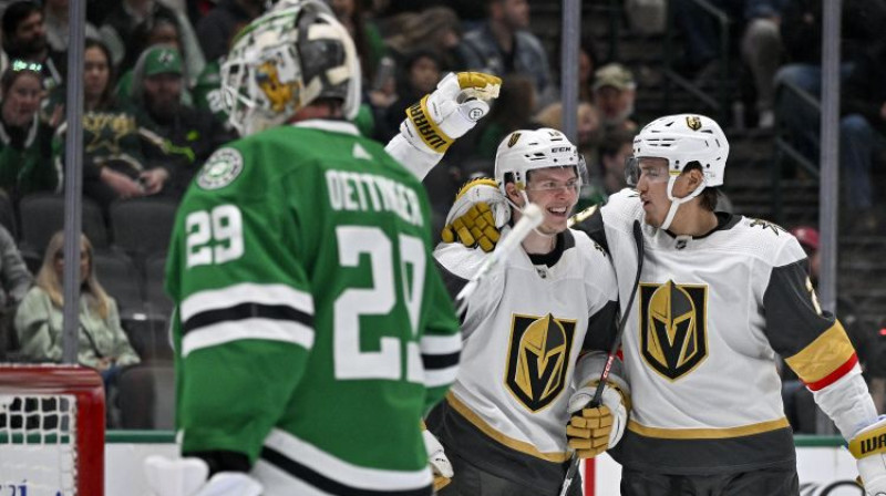 Lasvegasas "Golden Knights" svin vārtu guvumu. Foto: USA Today Sports/Scanpix