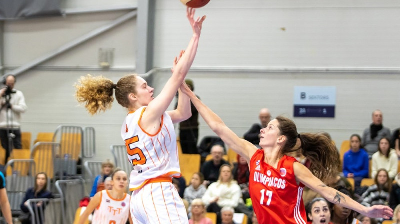 Luīze Sila un Kristīne Vītola 2023. gada 22. novembrī. Foto: EuroCup Women