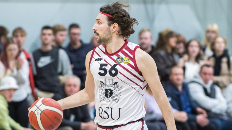 RSU basketbola komandas kapteinis Rihards Ginters. Foto: LBS