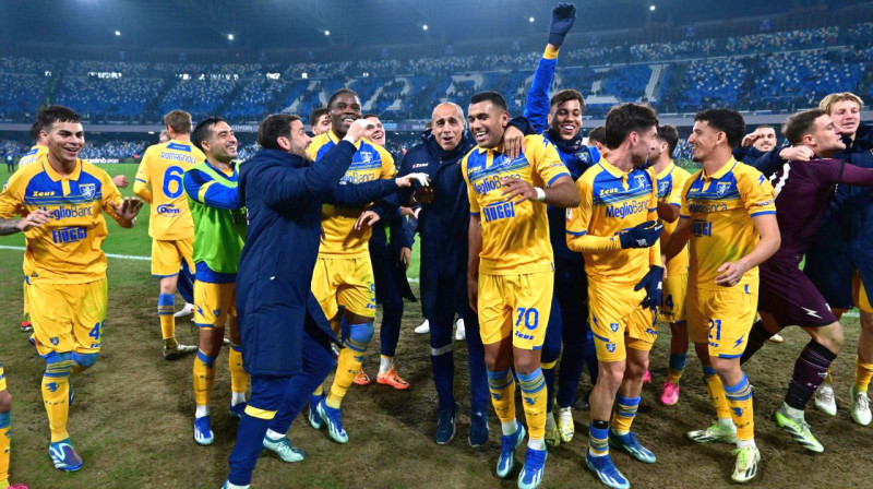 "Frosinone" komanda. Foto: Ciro Fusco/EPA/Scanpix