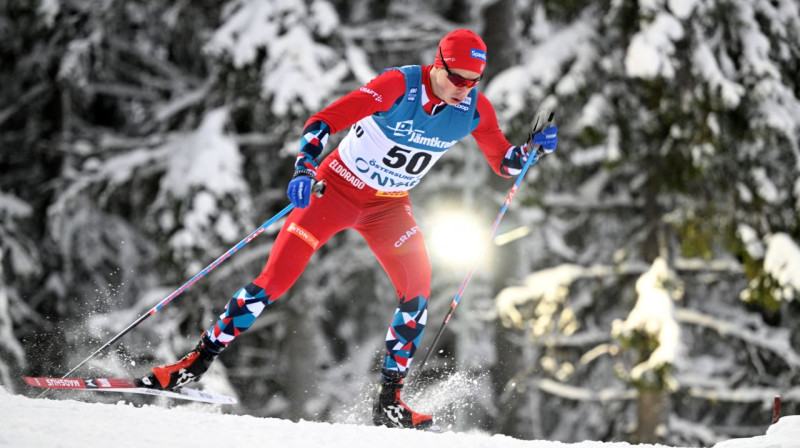 Norvēģijas slēpotājs Haralds Estbergs Amundsens. Foto: Anders Wiklund/EPA/Scanpix