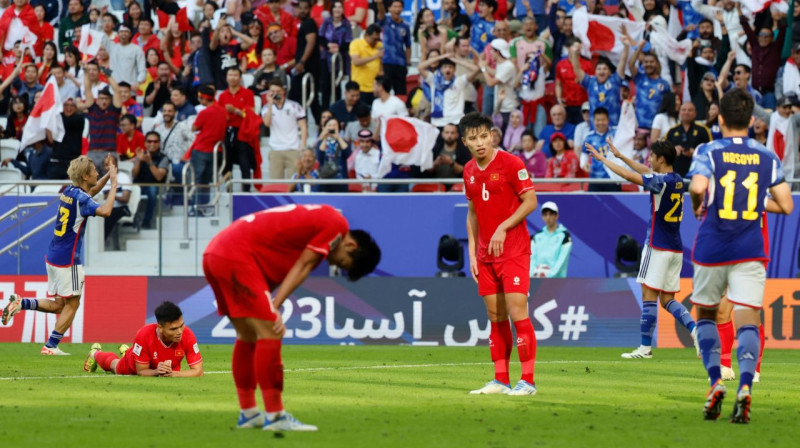 Mirklis pēc Keito Nakamuras vārtu guvuma. Foto: Karim Jaafar/AFP/Scanpix