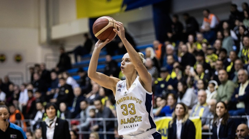 Kitija Laksa 2024. gada 17. janvārī. Foto: EuroLeague Women