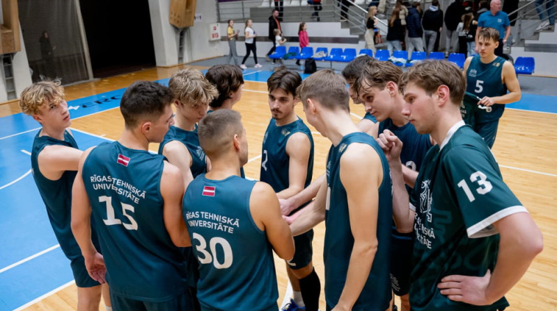 Rīgas Tehniskās Universitātes basketbola komanda. Foto: Jānis Riņķis