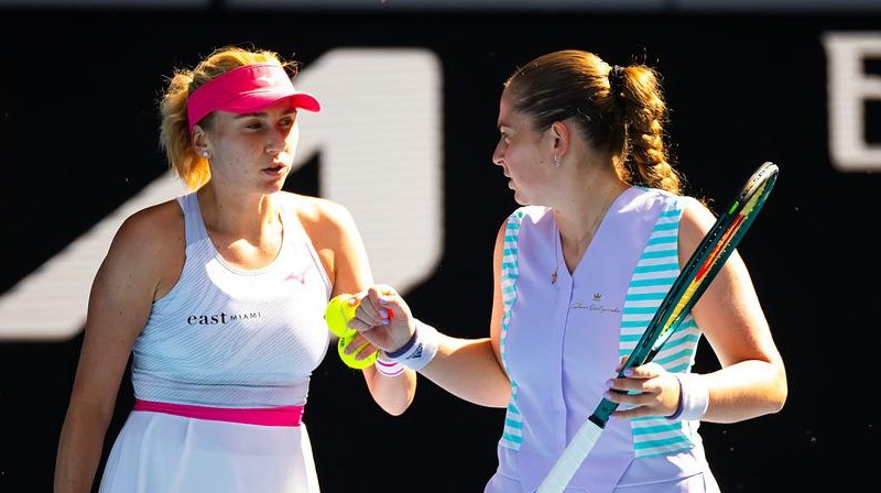 Ludmila Kičenoka un Aļona Ostapenko. Foto: Jimmie48 / WTA