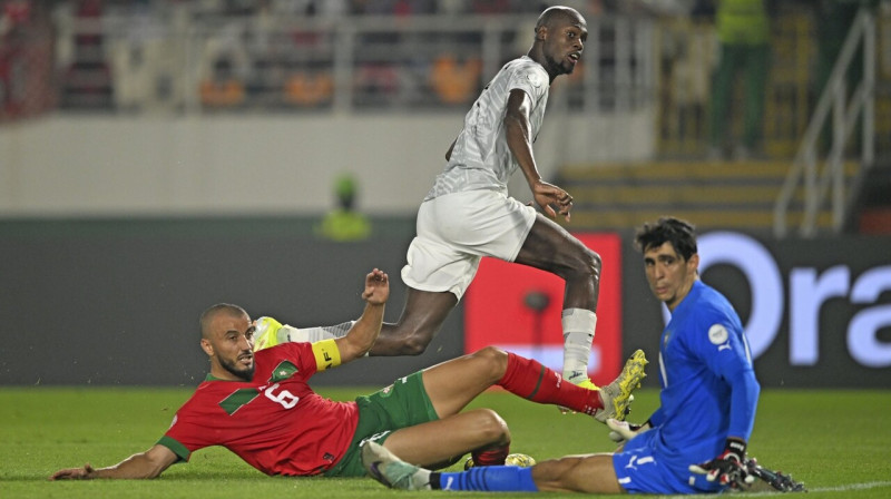 Dienvidāfrikas Republikas futbolista Evidensa Makgopas vārtu guvuma brīdis. Foto: CAF