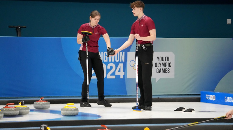 Agate Regža un Kristaps Zass. Foto: Edijs Pālens, LETA, LOK