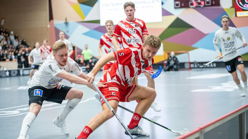 Epizode no "Pixbo" un "Storvreta" komandu cīņas, foto: Pixbo Innebandy