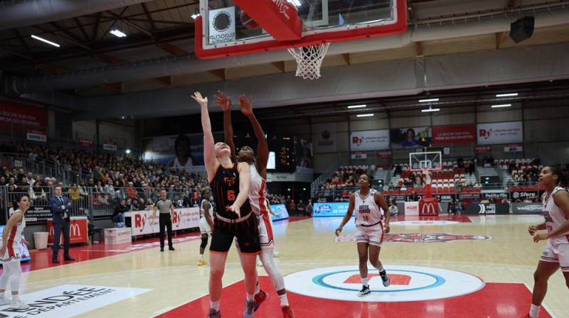 Evelīna Otto 2024. gada 11. februārī Larošsurjonā. Foto: EuroCup Women